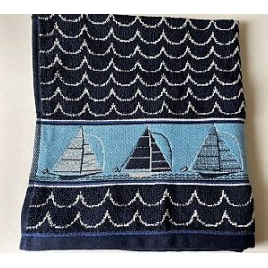 Handdoek - Boot - Donker Blauw